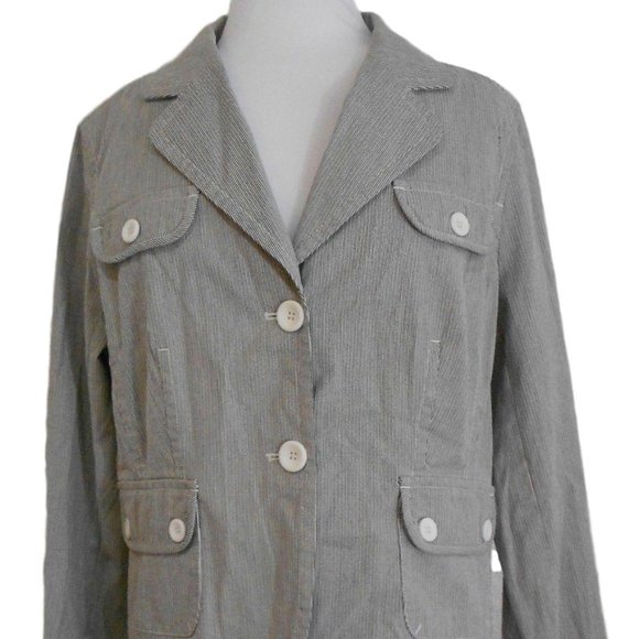 Rafaella Size 8 Blue White Jacket - Picture 1 of 8